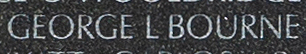Engraved name on The Wall of Hospitalman George L. Bourne, U.S. Navy